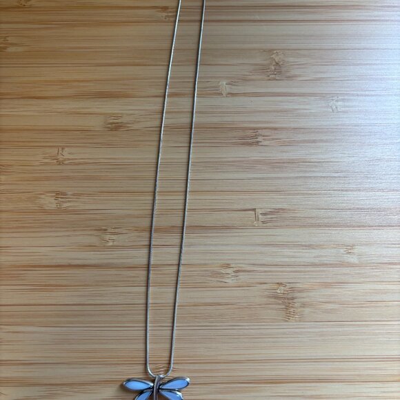 Silver Dragon Fly Necklace - Picture 2 of 3